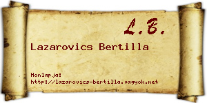 Lazarovics Bertilla névjegykártya